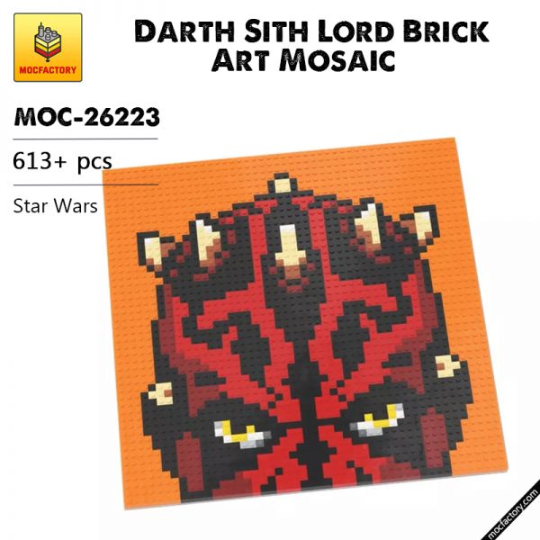 MOC 26223 Darth Sith Lord Brick Art Mosaic Star Wars by mkibs MOC FACTORY - MOULD KING