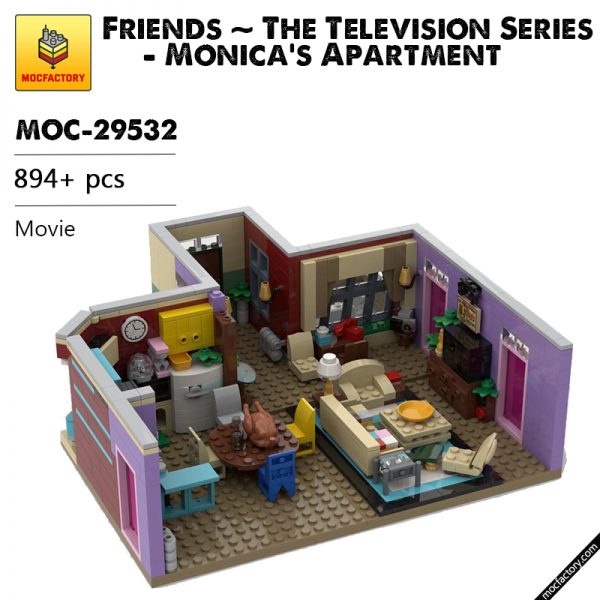MOC 29532 Friends The Television Series Monicas Apartment Movie by MOMAtteo79 MOC FACTORY - MOULD KING