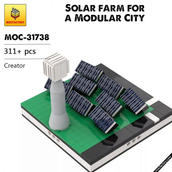 MOC 31738 Solar farm for a Modular City Creator by gabizon MOC FACTORY - MOULD KING