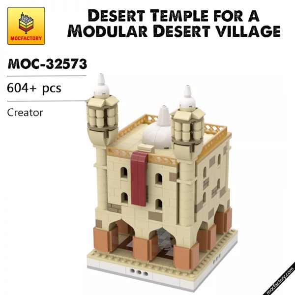 MOC 32573 Desert Temple for a Modular Desert village Creator by gabizon MOC FACTORY - MOULD KING
