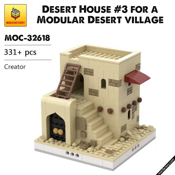 MOC 32618 Desert House 3 for a Modular Desert village Creator by gabizon MOC FACTORY - MOULD KING