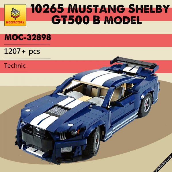 MOC 32898 10265 Mustang Shelby GT500 B model Technic by firas legocars MOC FACTORY - MOULD KING