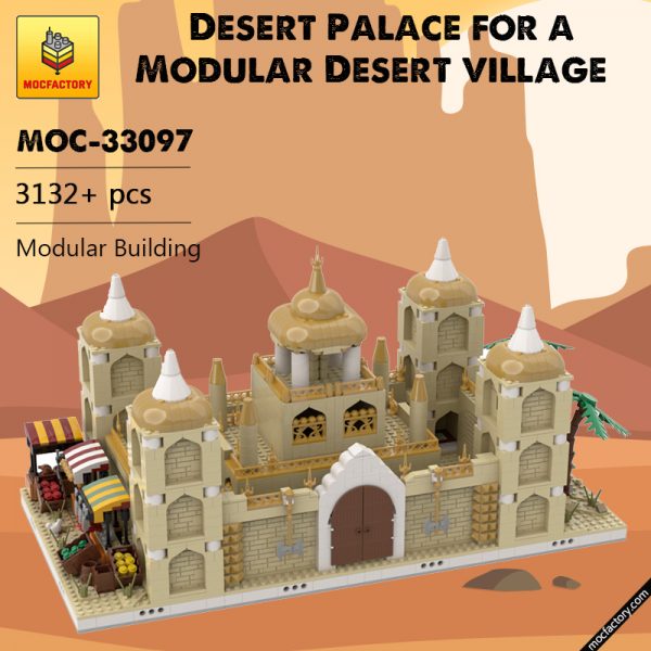 MOC 33097 Desert Palace for a Modular Desert village Modular Building by gabizon MOC FACTORY - MOULD KING