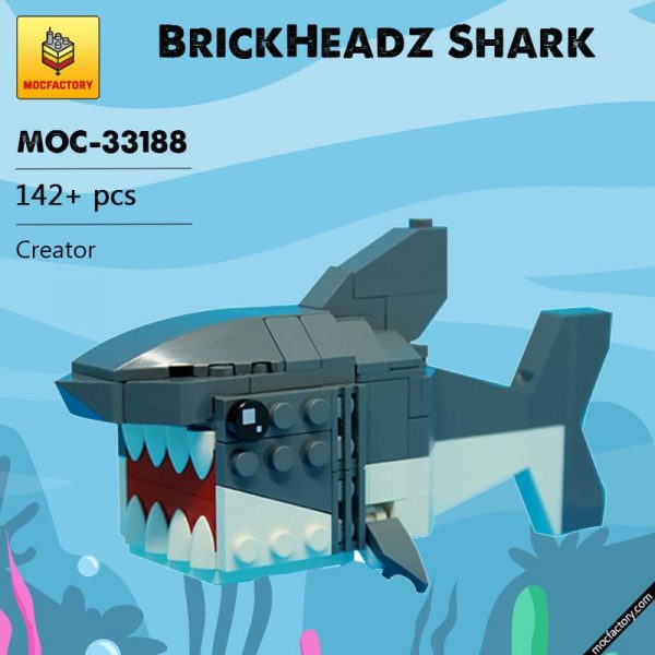 MOC 33188 BrickHeadz Shark Creator by Leewan MOC FACTORY - MOULD KING