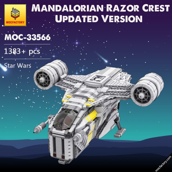 MOC 33566 Mandalorian Razor Crest Updated Version Star Wars by YCBricks MOC FACTORY - MOULD KING