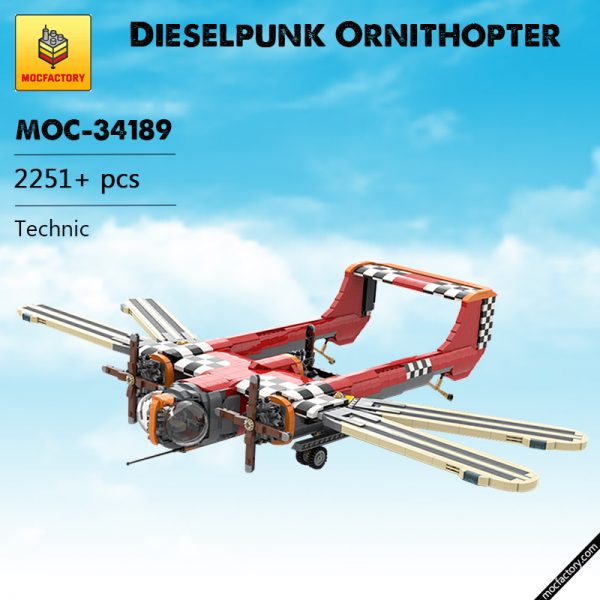 MOC 34189 Dieselpunk Ornithopter Technic by AsgardianStudio MOC FACTORY - MOULD KING