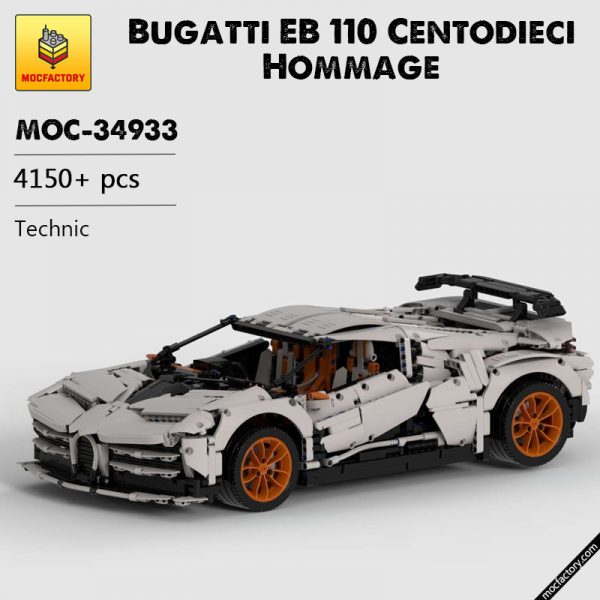 MOC 34933 Bugatti EB 110 Centodieci Hommage Technic by The one from the Swabian MOC FACTORY - MOULD KING