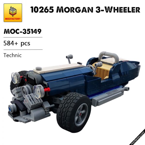 MOC 35149 10265 Morgan 3 Wheeler Technic by Kirvet MOC FACTORY - MOULD KING