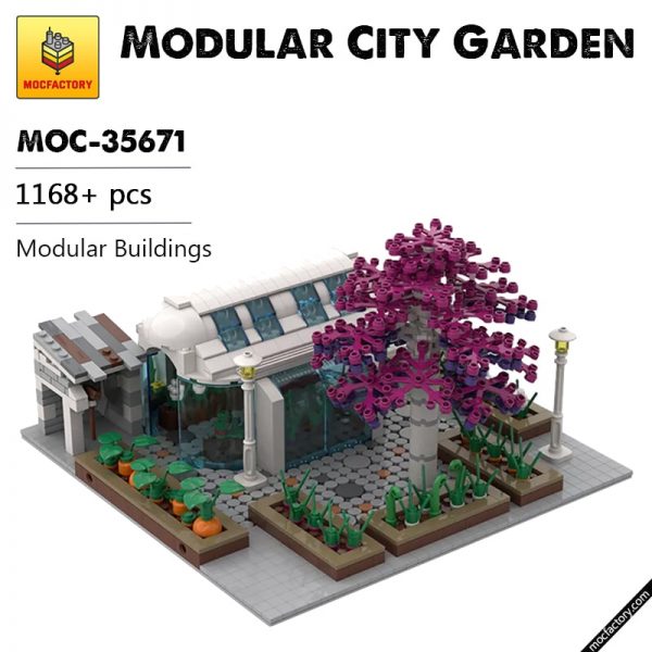 MOC 35671 Modular City Garden Modular Buildings by gabizon MOC FACTORY - MOULD KING
