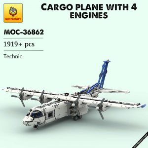 MOC 36862 Cargo plane with 4 engines Technic by zz0025 MOC FACTORY - MOULD KING