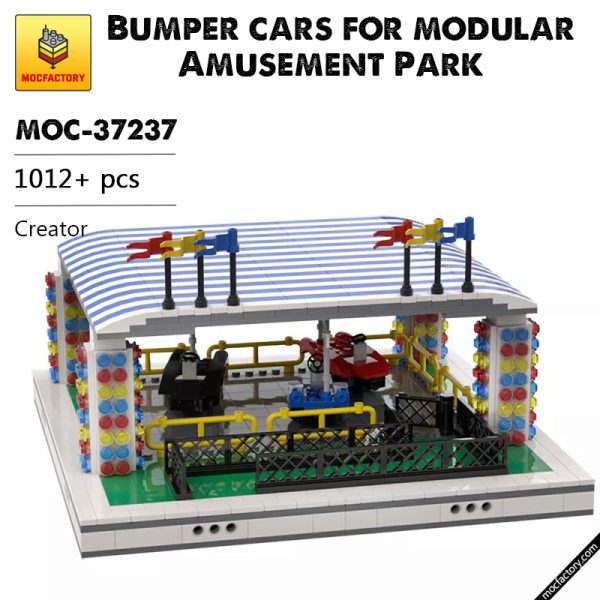 MOC 37237 Bumper cars for modular Amusement Park Creator by gabizon MOC FACTORY - MOULD KING