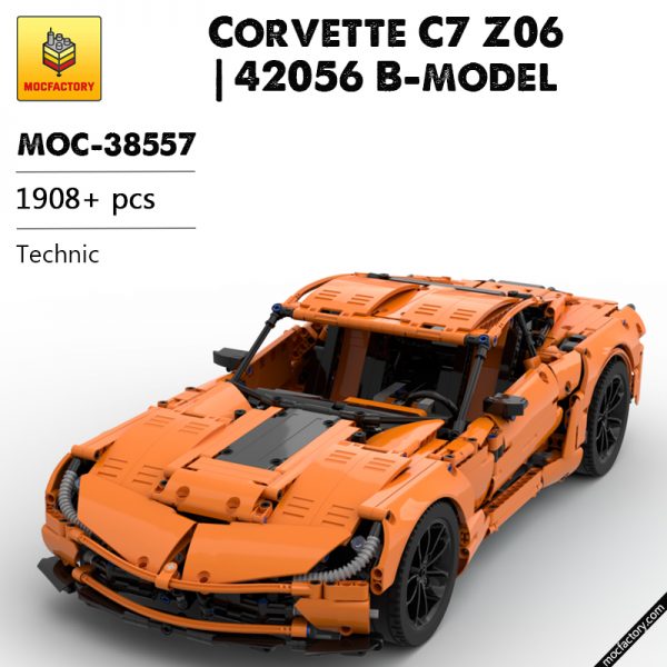 MOC 38557 Corvette C7 Z06 42056 B model Technic by GeyserBricks MOC FACTORY - MOULD KING