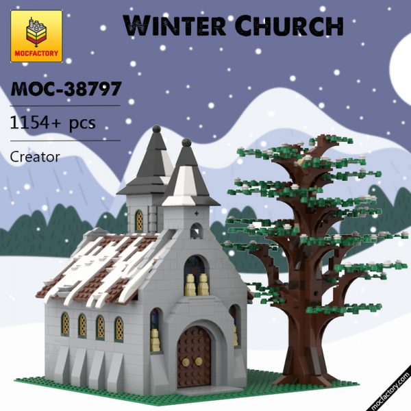 MOC 38797 Winter Church Creator by FabrizioP MOC FACTORY - MOULD KING
