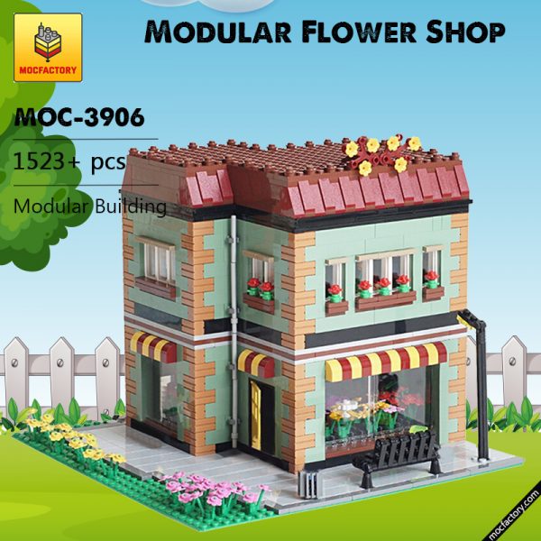 MOC 3906 Modular Flower Shop Modular Building by Mestari MOC FACTORY - MOULD KING