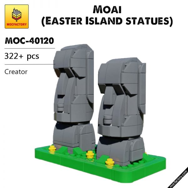 MOC 40120 Moai Easter Island statues Creator by veyniac MOC FACTORY - MOULD KING