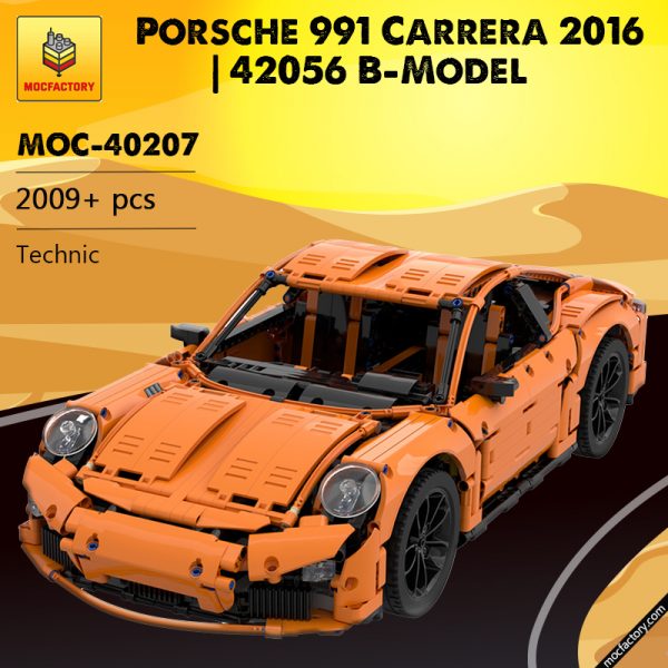 MOC 40207 Porsche 991 Carrera 2016 42056 B Model Technic by GeyserBricks MOC FACTORY - MOULD KING