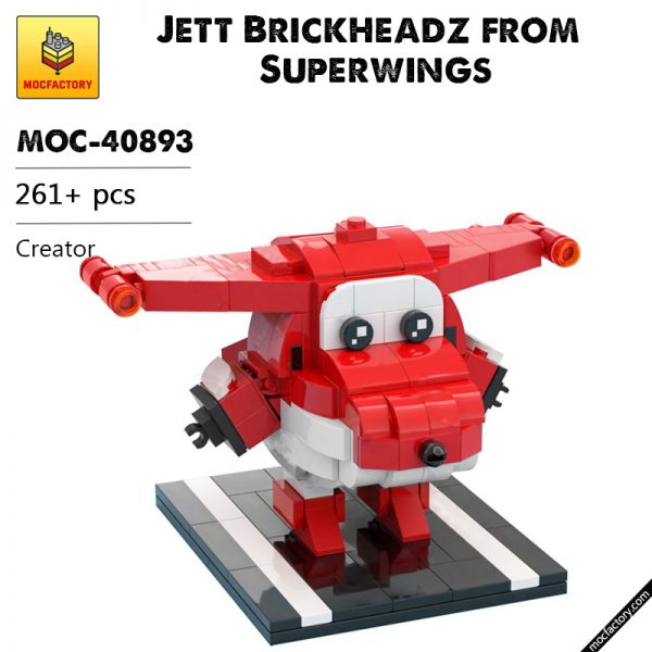 MOC 40893 Jett Brickheadz from Superwings Creator by jbarchietto MOC FACTORY - MOULD KING