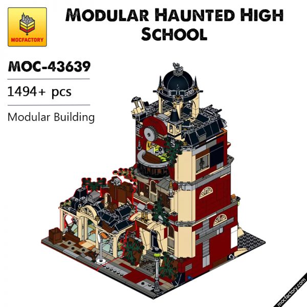 MOC 43639 Modular Haunted High School Modular Building by underthebricks MOC FACTORY - MOULD KING