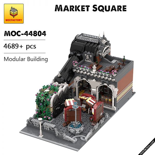 MOC 44804 Market Square Modular Building by Black Mantled Builder MOC FACTORY - MOULD KING