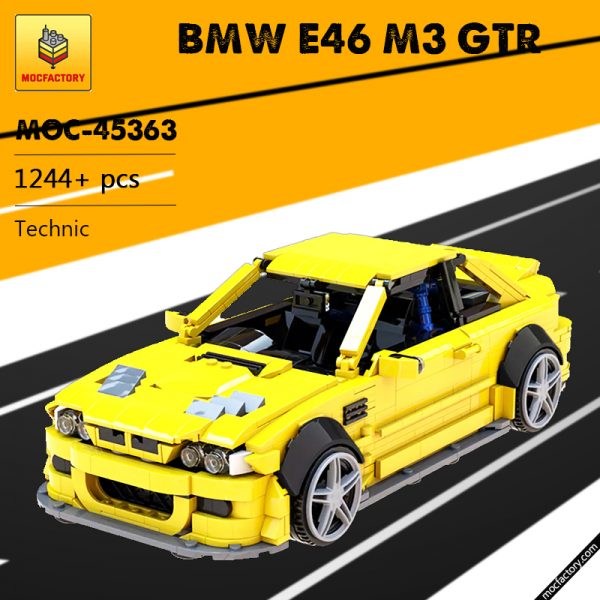 MOC 45363 BMW E46 M3 GTR Super Car by QuattroBricks MOC FACTORY - MOULD KING