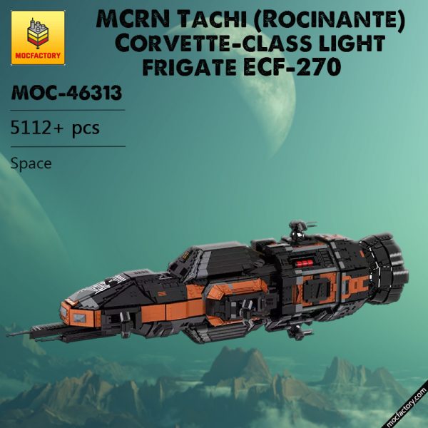 MOC 46313 MCRN Tachi Rocinante Corvette class light frigate ECF 270 MCRN Tachi Space by brickgloria MOCFACTORY - MOULD KING