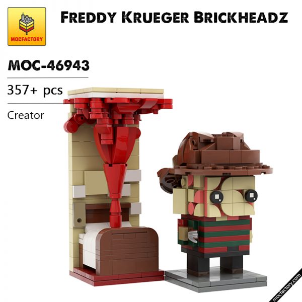MOC 46943 Freddy Krueger Brickheadz Creator by Brickdroid MOC FACTORY - MOULD KING