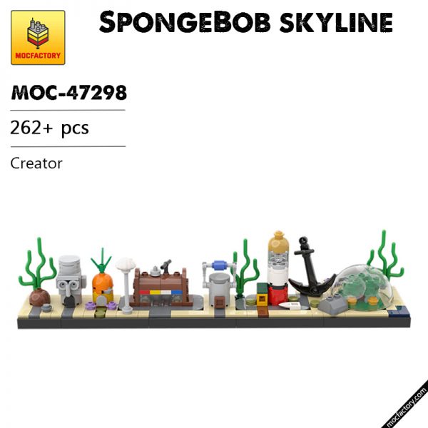 MOC 47298 SpongeBob skyline Creator by benbuildslego MOC FACTORY - MOULD KING