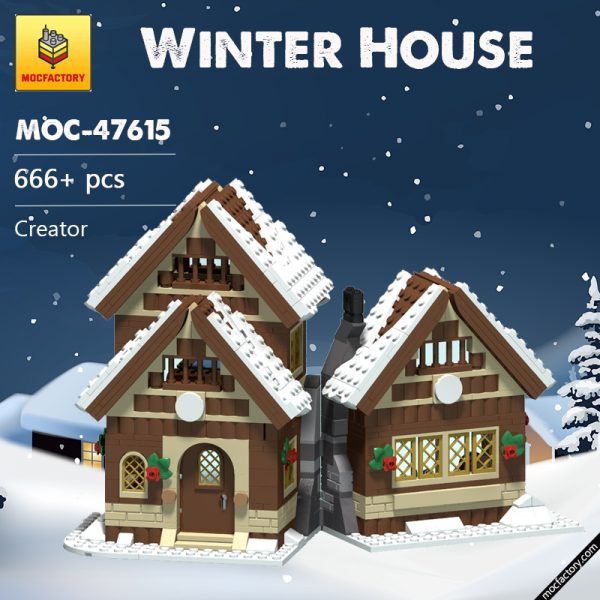MOC 47615 Winter House Creator by MX32 MOCFACTORY - MOULD KING