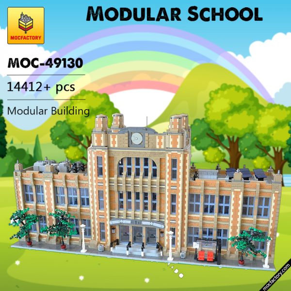MOC 49130 Modular School Modular Building by peedeejay MOC FACTORY - MOULD KING