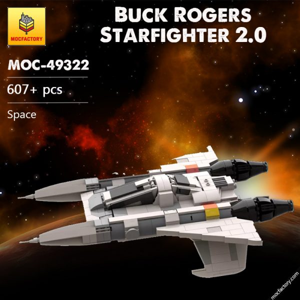 MOC 49322 Buck Rogers Starfighter 2.0 Space by apenello MOC FACTORY - MOULD KING