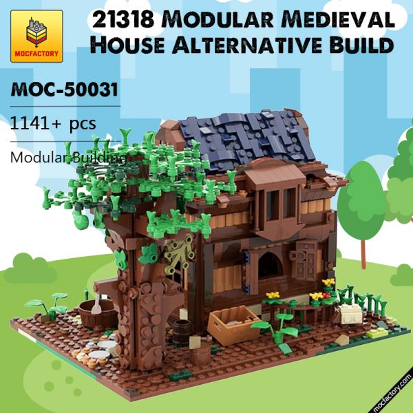 MOC 50031 21318 Modular Medieval House Alternative Build Modular Building by gabizon MOC FACTORY - MOULD KING