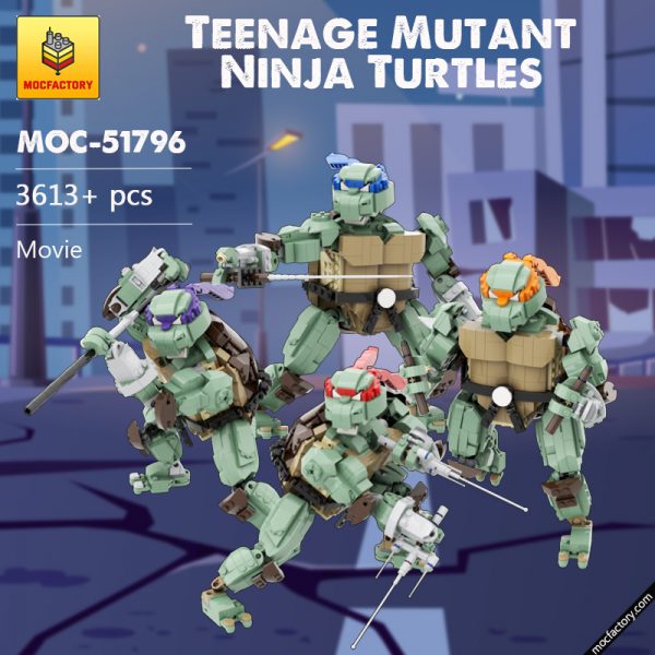 MOC 51796 TMNT Teenage Mutant Ninja Turtles Movie by Allouryuen MOC FACTORY - MOULD KING