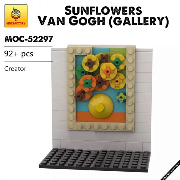 MOC 52297 Sunflowers Van Gogh gallery Creator by Lenarex MOC FACTORY - MOULD KING