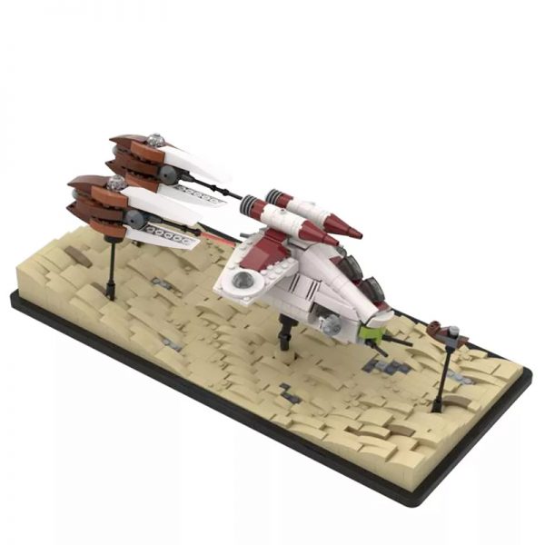 MOC 53491 Dooku Escape Speeder Chase Micro LAAT Geonosian Fighter Episode II Star Wars by 6211 MOC FACTORY 2 - MOULD KING