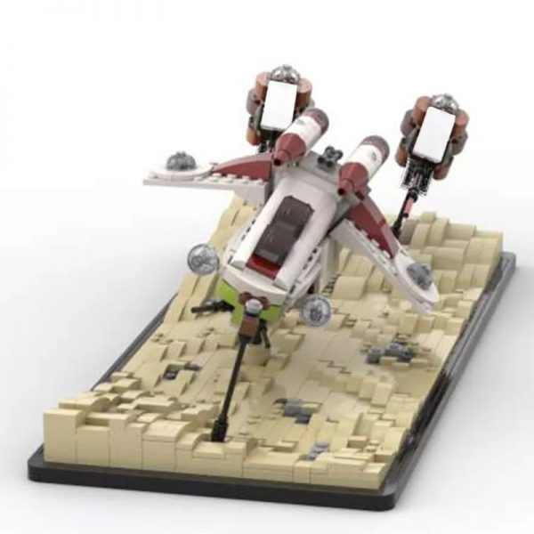 MOC 53491 Dooku Escape Speeder Chase Micro LAAT Geonosian Fighter Episode II Star Wars by 6211 MOC FACTORY 3 - MOULD KING