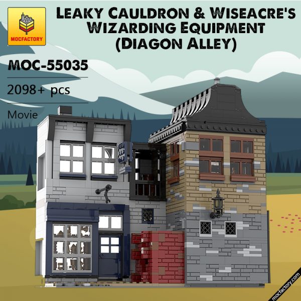 MOC 55035 Leaky Cauldron Wiseacres Wizarding Equipment Diagon Alley Movie by JL.Bricks MOC FACTORY - MOULD KING
