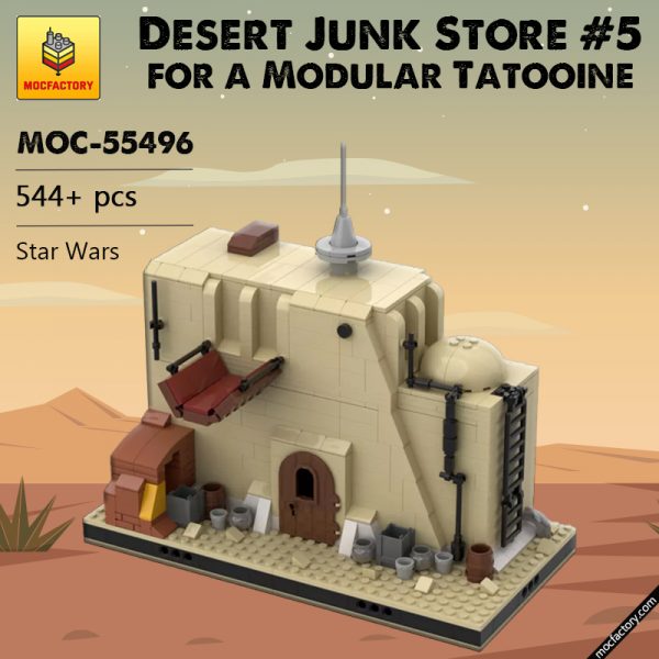 MOC 55496 Desert Junk Store 5 for a Modular Tatooine Star Wars by gabizon MOC FACTORY 2 - MOULD KING