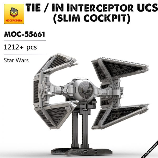 MOC 55661 TIE IN Interceptor UCS slim cockpit Star Wars by thomin MOC FACTORY - MOULD KING