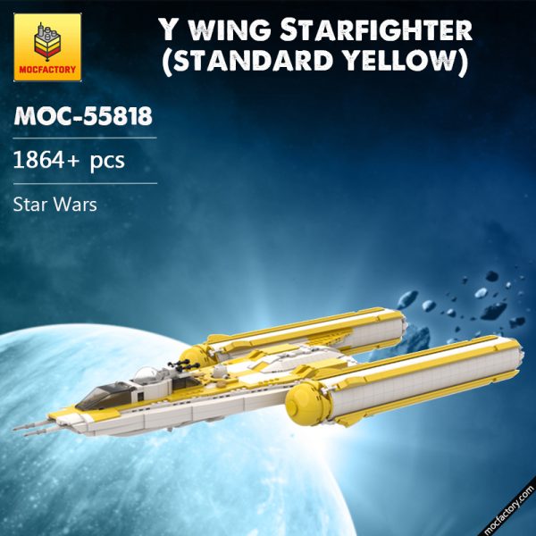 MOC 55818 Y wing Starfighter standard yellow Star Wars by starwarsfan66 MOC FACTORY - MOULD KING