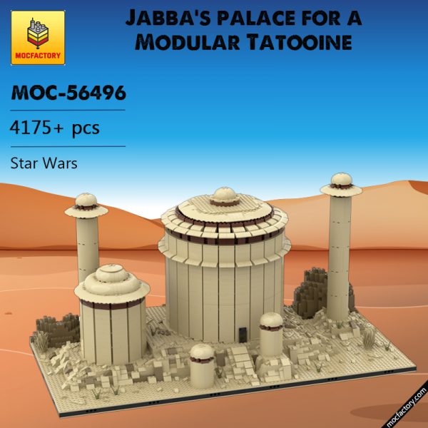 MOC 56496 Jabbas palace for a Modular Tatooine Star Wars by gabizon MOC FACTORY - MOULD KING
