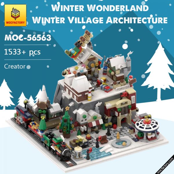 MOC 56563 Winter Wonderland Winter Village Architecture Creator by MOMAtteo79 MOC FACTORY - MOULD KING