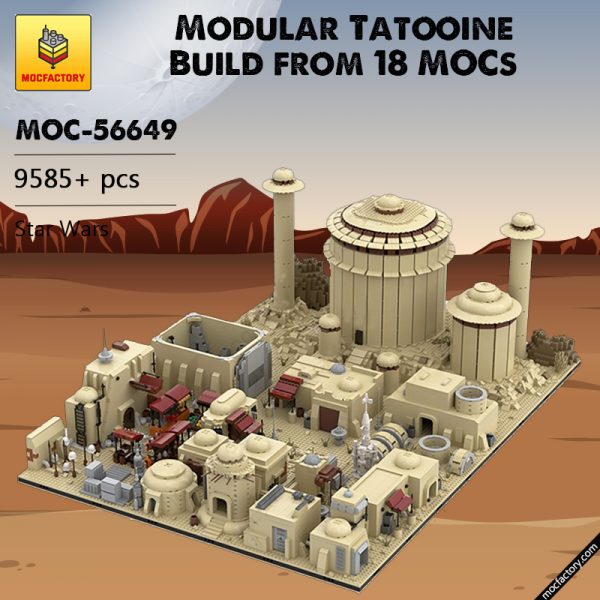 MOC 56649 Modular Tatooine Build from 18 MOCs Star Wars by gabizon MOC FACTORY - MOULD KING
