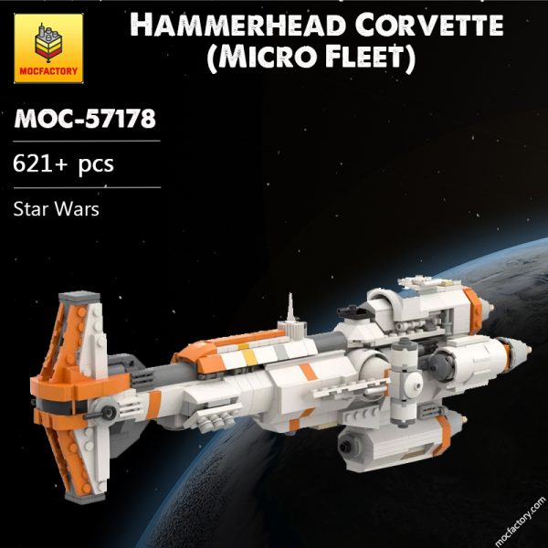 MOC 57178 Hammerhead Corvette Micro Fleet Scale Star Wars by 2bricksofficial MOC FACTORY - MOULD KING
