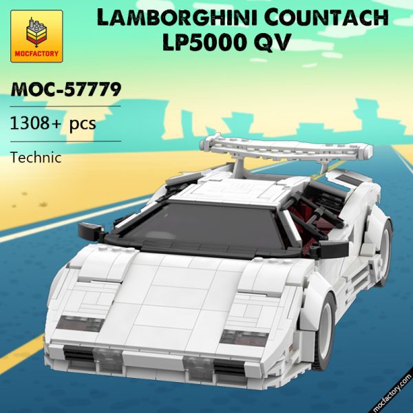 MOC 57779 Lamborghini Countach LP5000 QV Technic by Rastacoco MOC FACTORY - MOULD KING