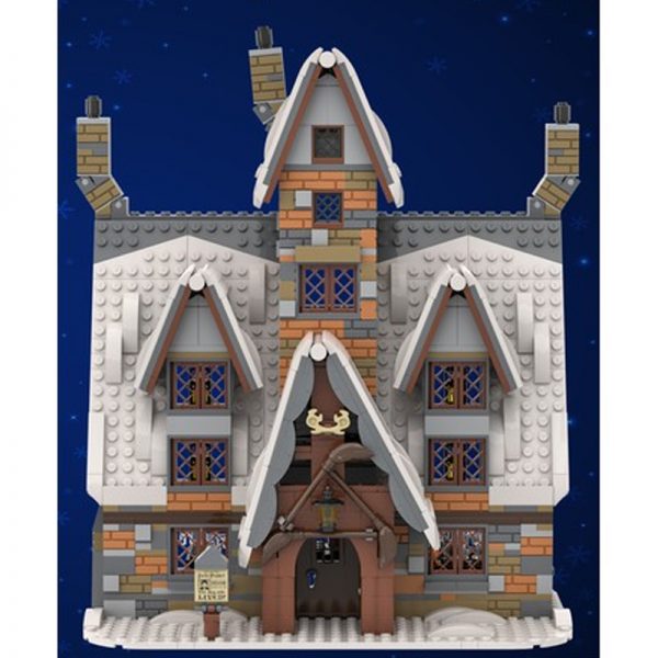 MOC 58042 The Three Broomsticks Hogsmeade Winter Village Modular Building by benbuildslego MOC FACTORY 3 - MOULD KING