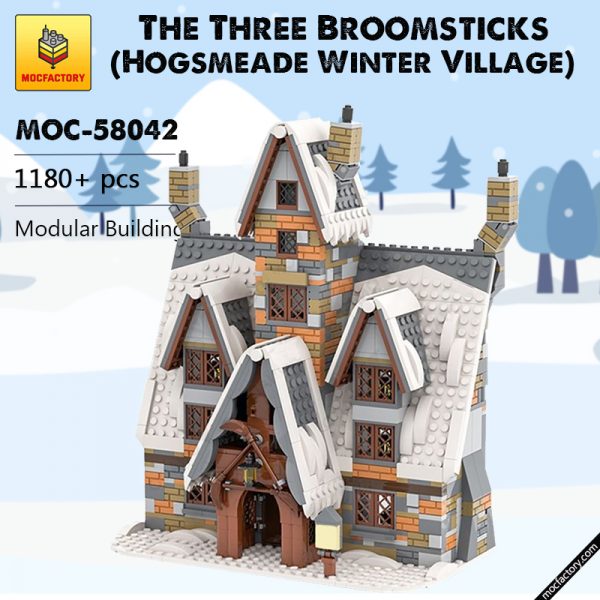MOC 58042 The Three Broomsticks Hogsmeade Winter Village Modular Building by benbuildslego MOC FACTORY - MOULD KING