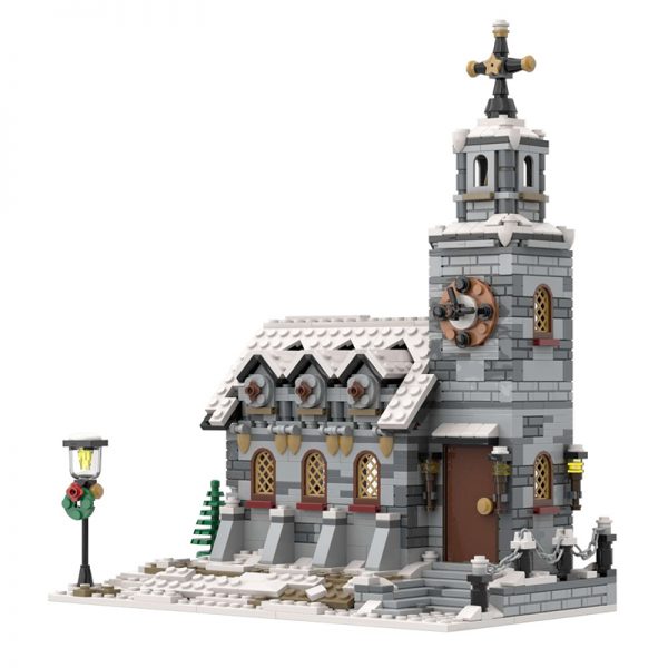 MOC 58208 Little Winter Church Modular Building by Little Thomas MOC FACTORY 2 - MOULD KING