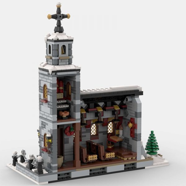 MOC 58208 Little Winter Church Modular Building by Little Thomas MOC FACTORY 4 - MOULD KING