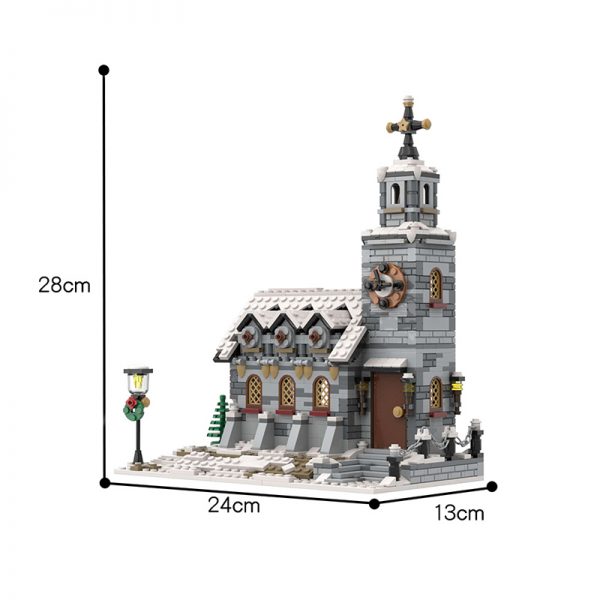 MOC 58208 Little Winter Church Modular Building by Little Thomas MOC FACTORY 6 - MOULD KING