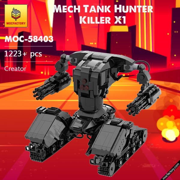 MOC 58403 Mech Tank Hunter Killer X1 Creator by Kilo Whiskey MOC FACTORY - MOULD KING